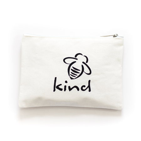 Canvas Zip Pouch - Bee Kind - BeeAttitudes
