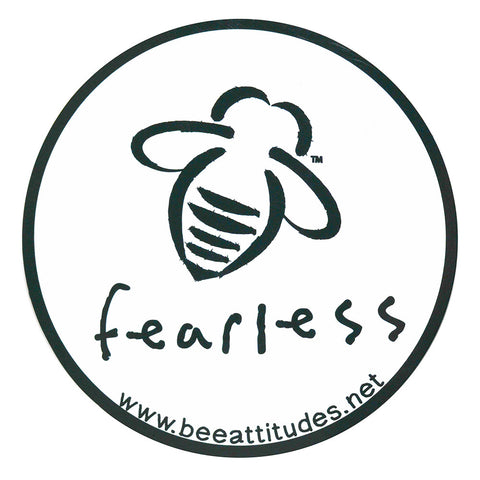 Bee Fearless White/Black Magnet - BeeAttitudes