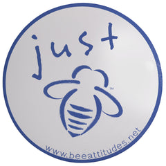 Just Bee White/Blue Magnet - BeeAttitudes