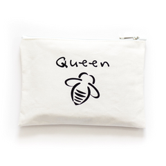 Canvas Zip Pouch - Queen Bee - BeeAttitudes