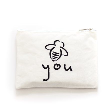 Bee Fearless White/Black Magnet