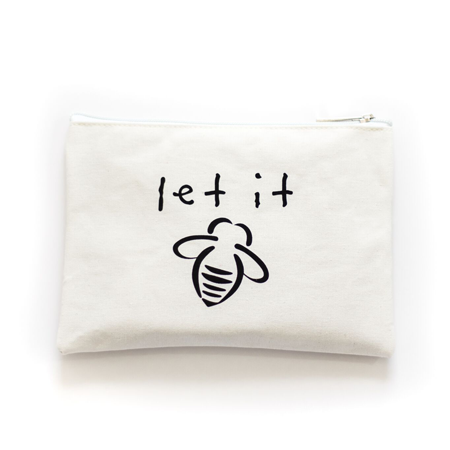 Canvas Zip Pouch - Let it Bee - BeeAttitudes